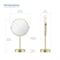 Kibi Circular Free Standing Magnifying Make Up Mirror - Brushed Gold KMM103BG - alternate 3